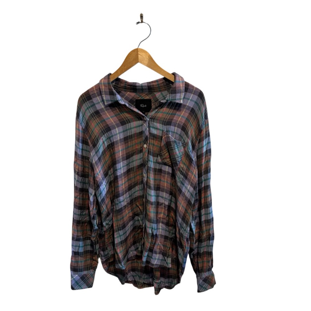 Women’s Rails Plaid flannel Button-Up Shirt in Multi-Color hunter dusty lilac